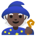 🧙🏿 mage: dark skin tone display on Google